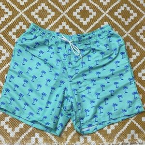 Shein Men Drawstring Waist Swim Trunks